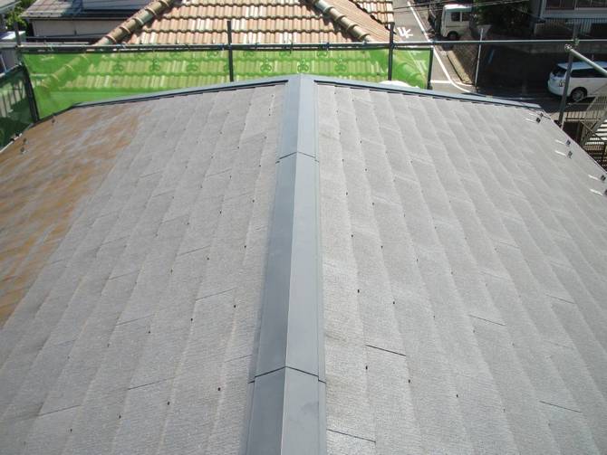 既存の屋根材　　塗膜切れ、防水性能がない状態