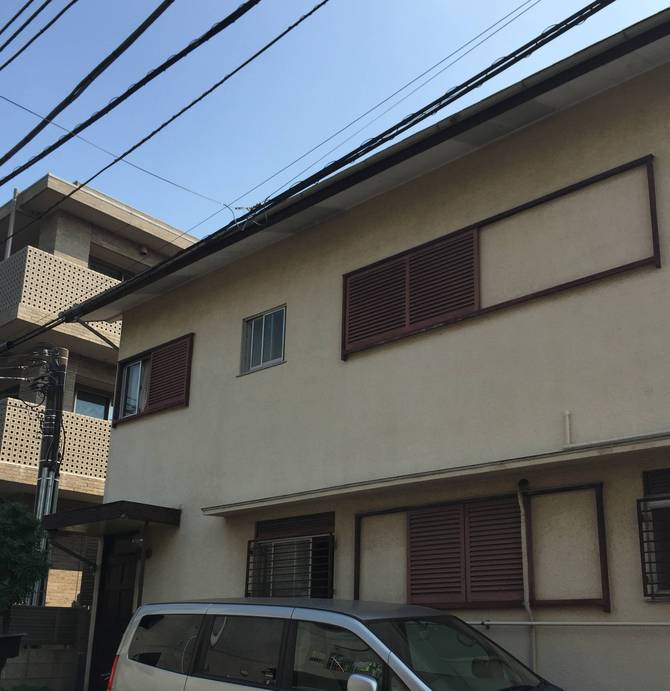 施工前:カラーベスト モルタル壁 施工前:カラーベスト モルタル壁