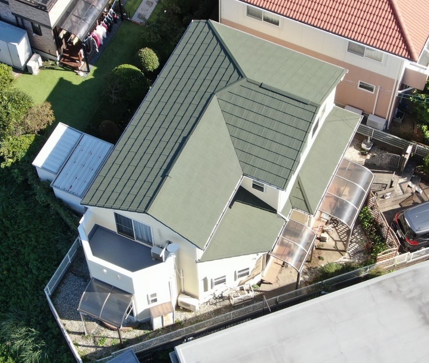 屋根エコグラーニ　外壁アレスダイナミックトップ　防水ジョリエース